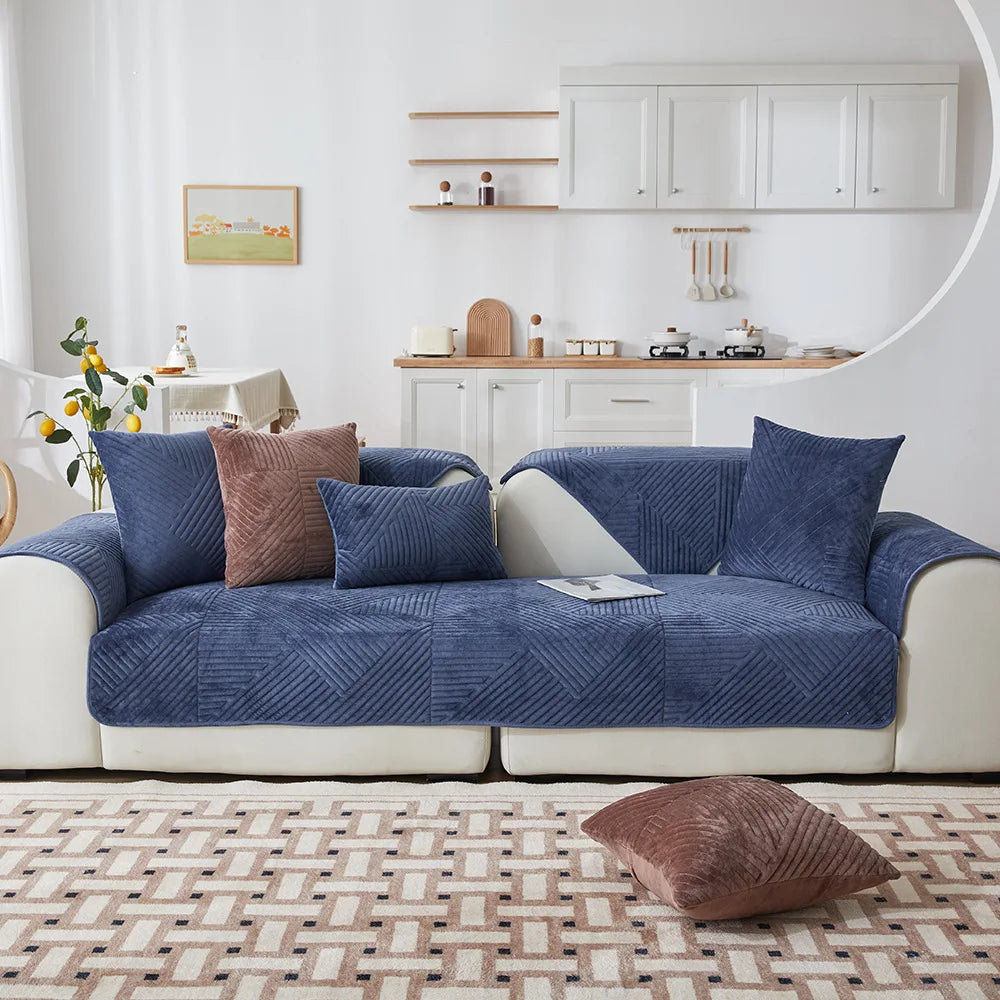 The Quilted Velvet Sofa Cover