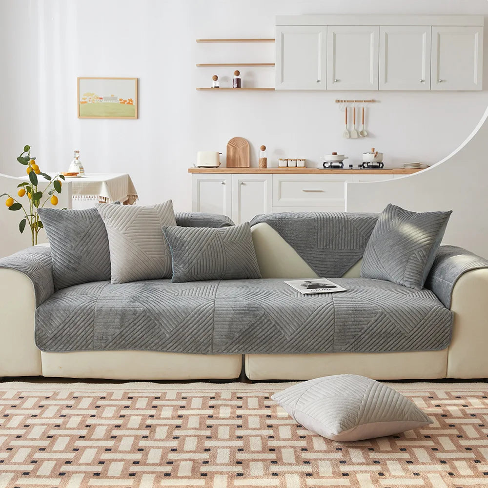 The Quilted Velvet Sofa Cover