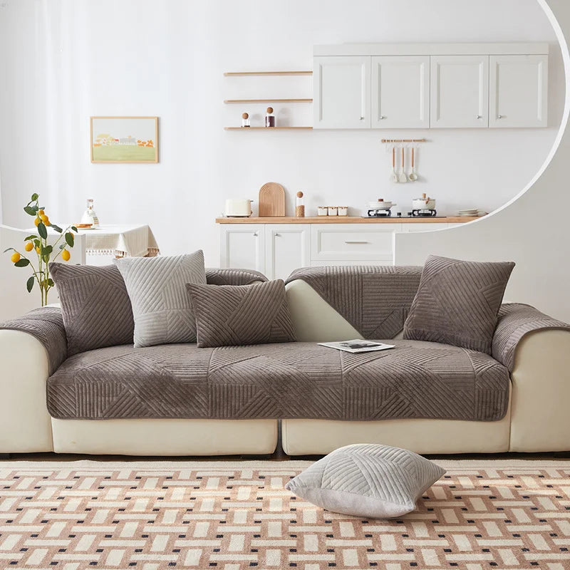 The Quilted Velvet Sofa Cover