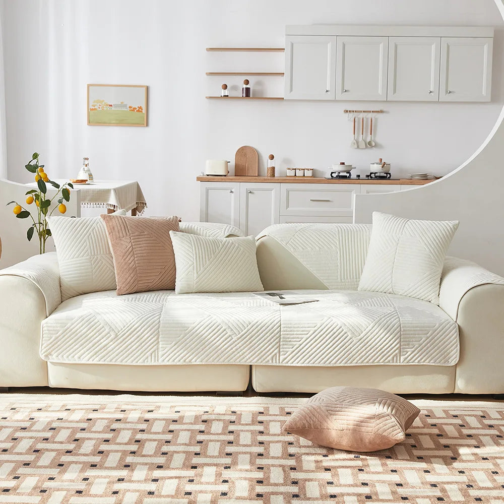 The Quilted Velvet Sofa Cover
