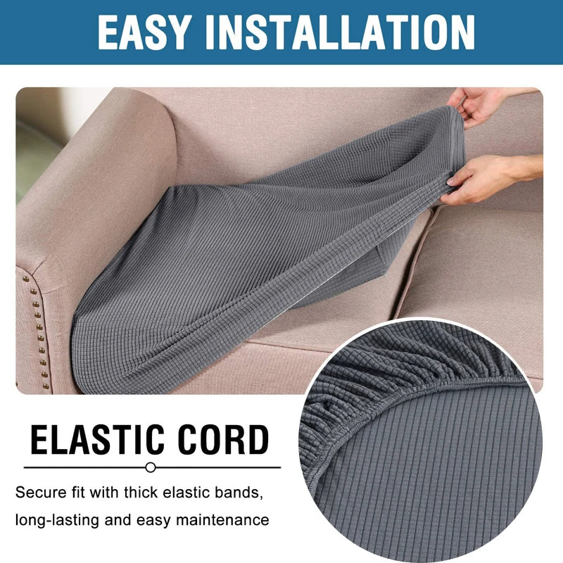 The Ribbed Stretch Cushion Cover