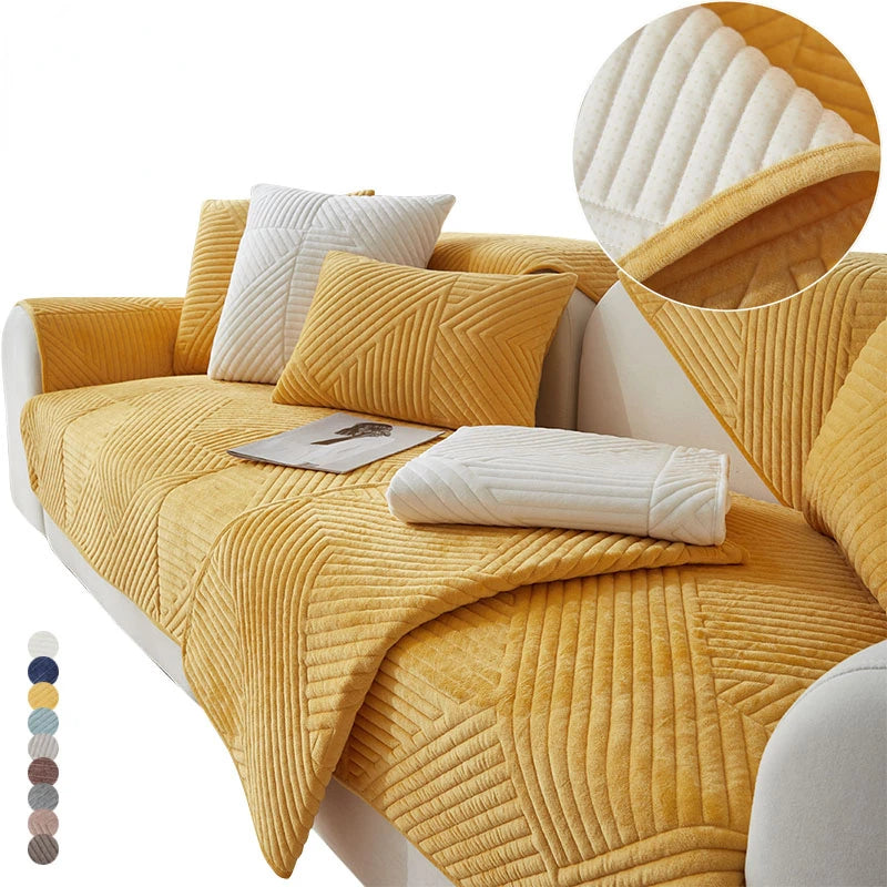 The Quilted Velvet Sofa Cover