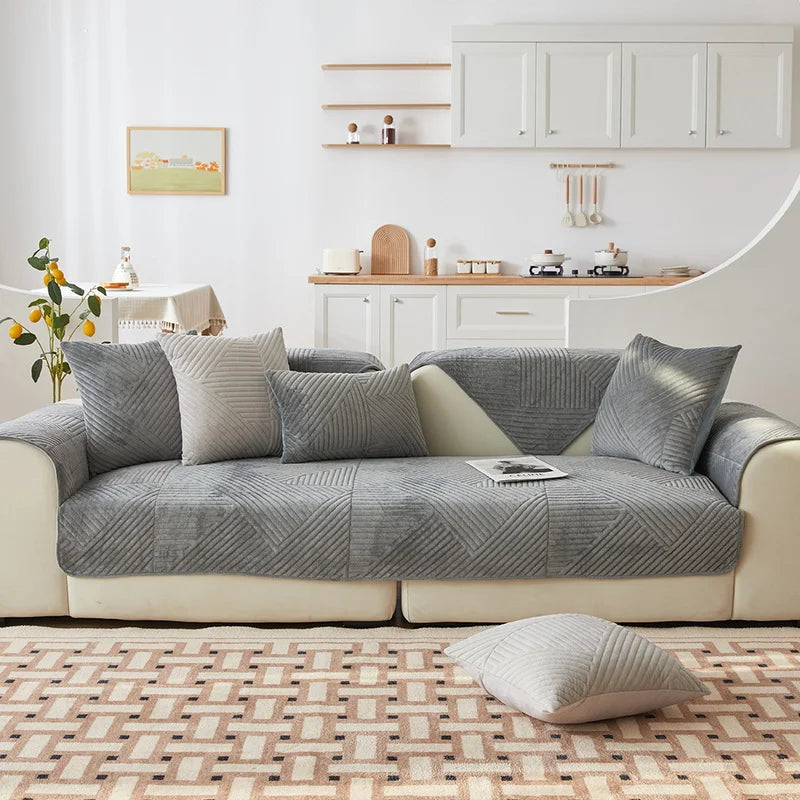 The Quilted Velvet Sofa Cover