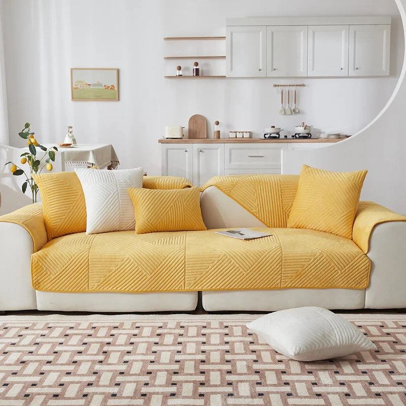 The Quilted Velvet Sofa Cover