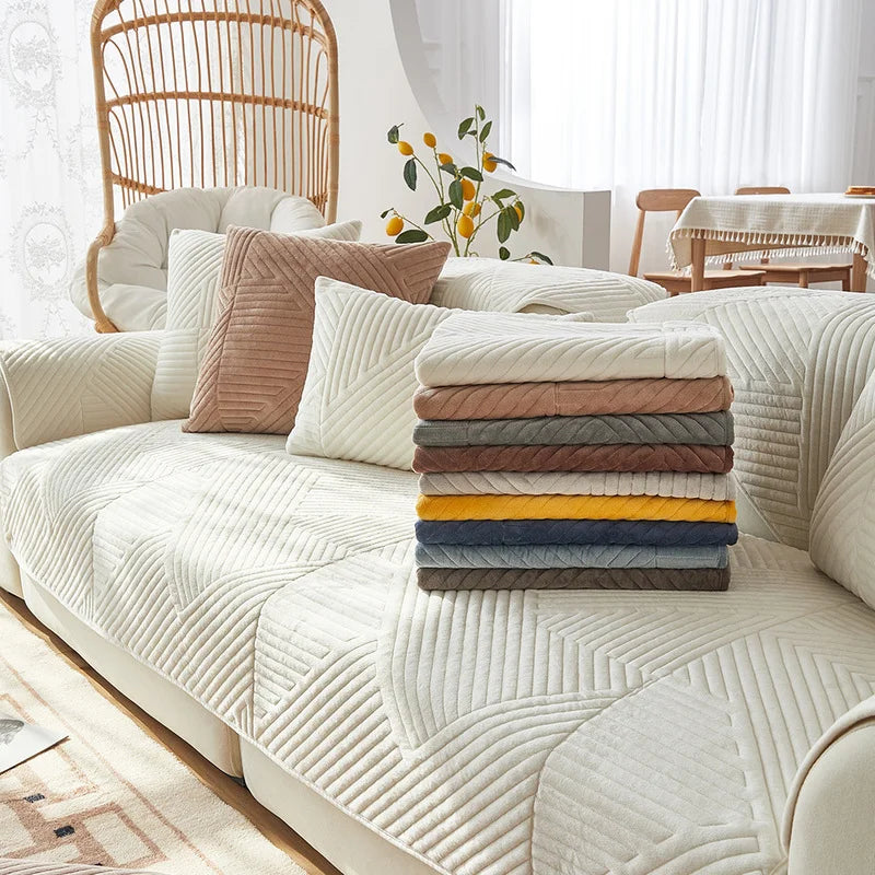 The Quilted Velvet Sofa Cover