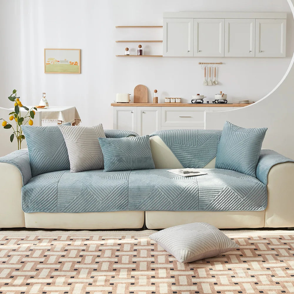 The Quilted Velvet Sofa Cover