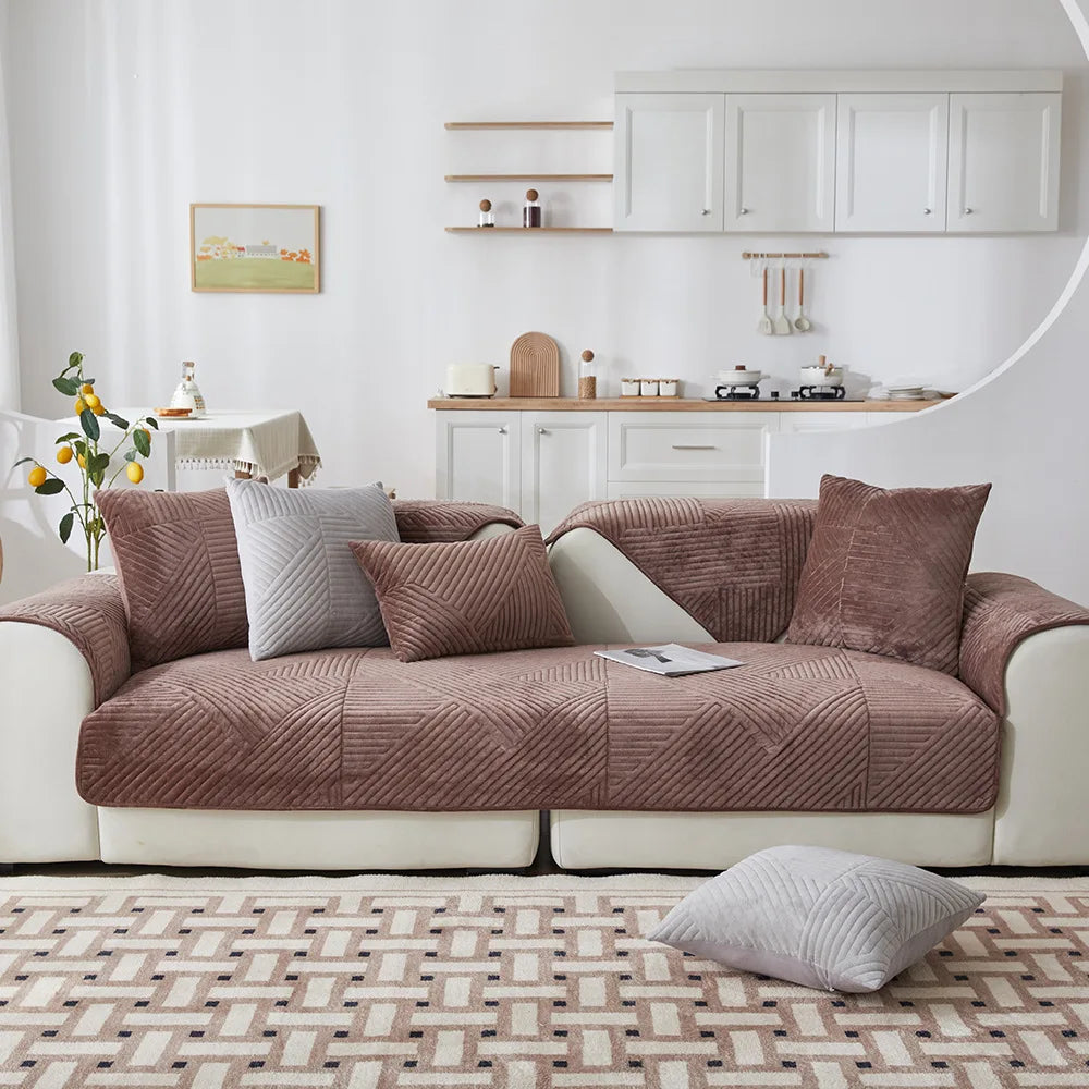 The Quilted Velvet Sofa Cover