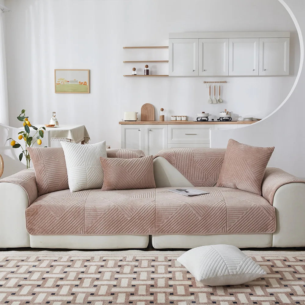 The Quilted Velvet Sofa Cover