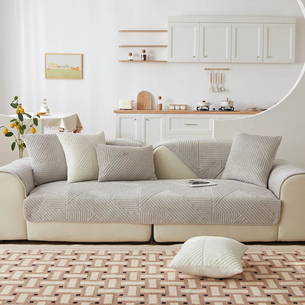 The Quilted Velvet Sofa Cover